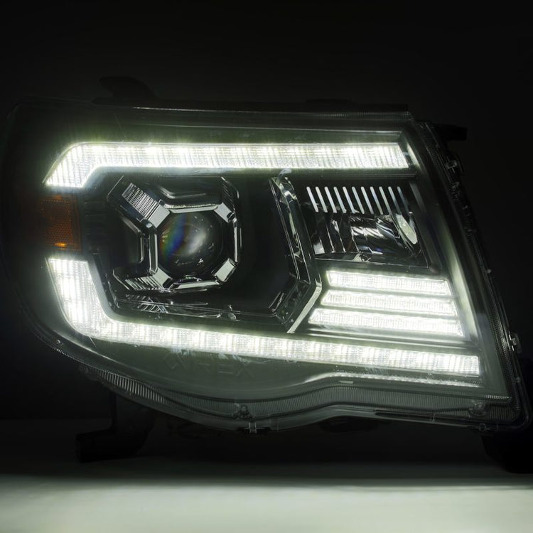 AlphaRex 05-11 Toyota Tacoma PRO-Series Projector Headlights Plank Style Design Chrome w/DRL 880737