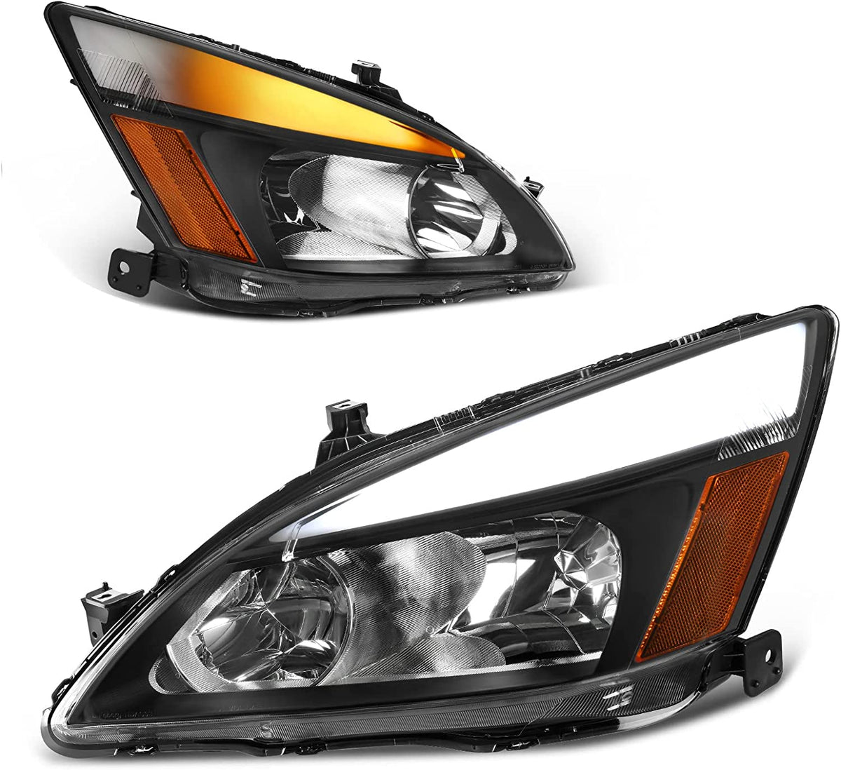 2003-2007 Honda Accord Factory Style Headlights – Pair, Chrome or Black Housing