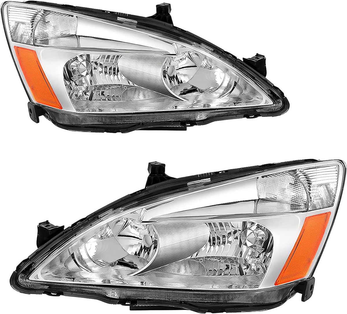 2003-2007 Honda Accord Factory Style Headlights – Pair, Chrome or Black Housing
