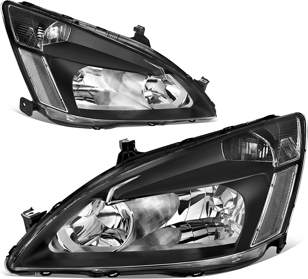 2003-2007 Honda Accord Factory Style Headlights – Pair, Chrome or Black Housing