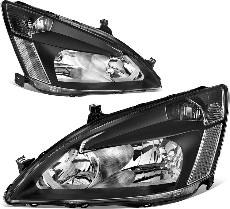 2003-2007 Honda Accord Factory Style Headlights – Pair, Chrome or Black Housing