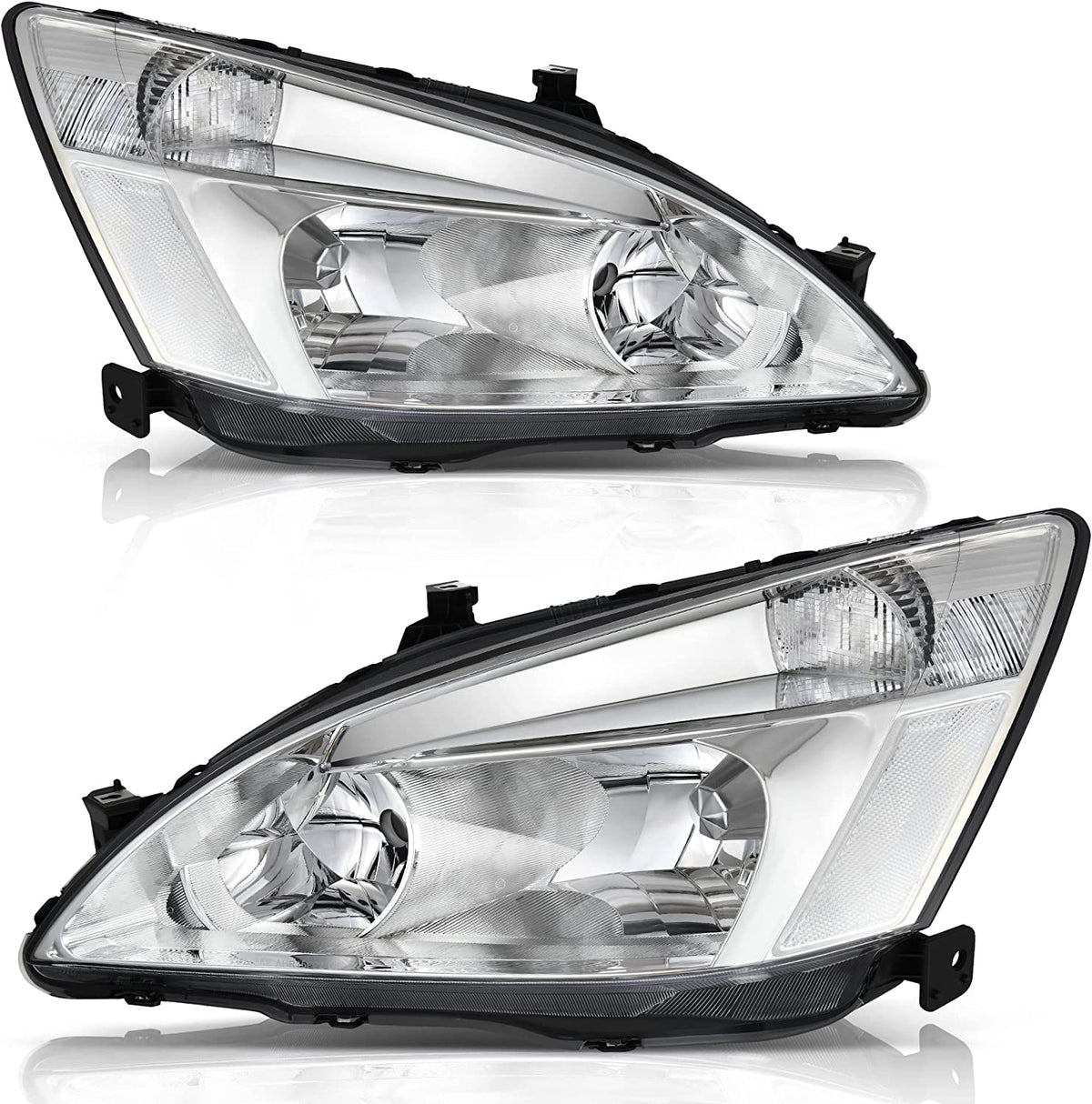 2003-2007 Honda Accord Factory Style Headlights – Pair, Chrome or Black Housing